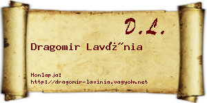 Dragomir Lavínia névjegykártya